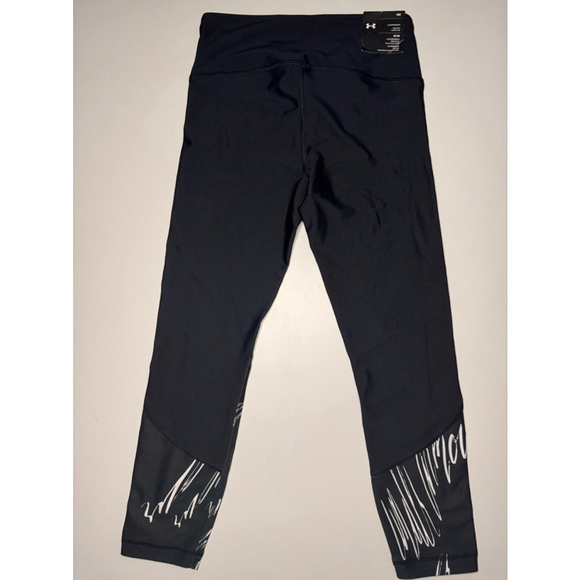 Women's Under Armour Leggings Black White Size M - Picture 2 of 4